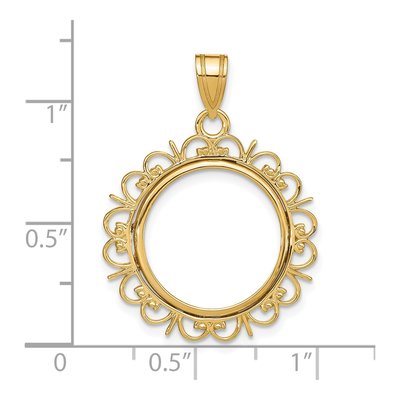 14K Yellow Gold Coin Bezel Coin Bezel – view 5