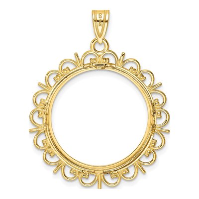14K Yellow Gold Coin Bezel Coin Bezel – view 3