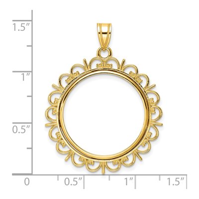 14K Yellow Gold Coin Bezel Coin Bezel – view 4