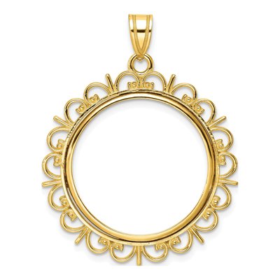 14K Yellow Gold Coin Bezel Coin Bezel