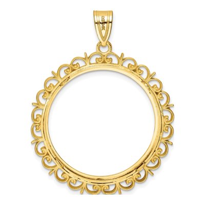14K Yellow Gold Coin Bezel Coin Bezel – view 3