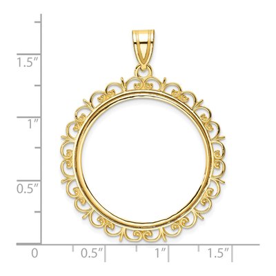 14K Yellow Gold Coin Bezel Coin Bezel – view 4