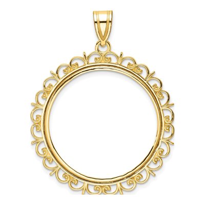 14K Yellow Gold Coin Bezel Coin Bezel