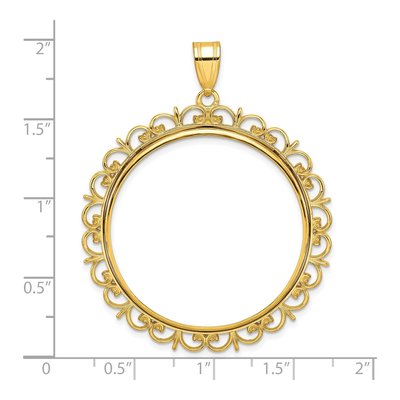 14K Yellow Gold Coin Bezel for 1oz Eagle Coin Bezel – view 5