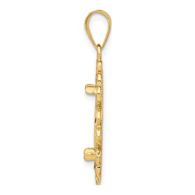 14K Yellow Gold Coin Bezel Pendant – view 3