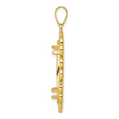 14K Yellow Gold Prong Coin Bezel Pendant – view 3