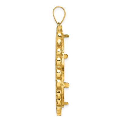 14K Yellow Gold Coin Bezel for Oz Eagle Pendant – view 2