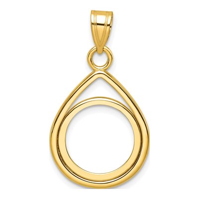 14K Yellow Gold Coin Bezel Coin Bezel