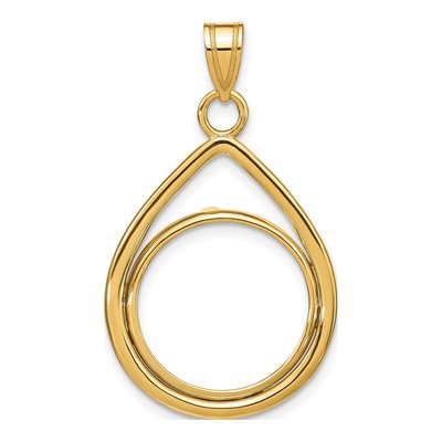 14K Yellow Gold Coin Bezel Coin Bezel