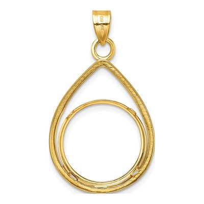 14K Yellow Gold Coin Bezel for 10oz Panda Coin Bezel – view 3
