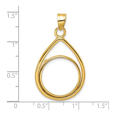 14K Yellow Gold Coin Bezel for 10oz Panda Coin Bezel – view 4