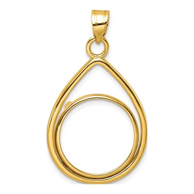 14K Yellow Gold Coin Bezel for 10oz Panda Coin Bezel