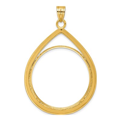 14K Yellow Gold Coin Bezel for 1oz Coin Bezel – view 4