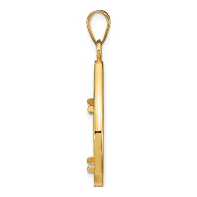 14K Yellow Gold Coin Bezel Pendant – view 3
