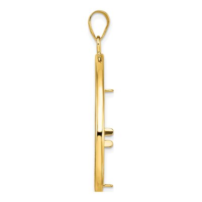 14K Yellow Gold Coin Bezel for 4oz Pendant – view 3