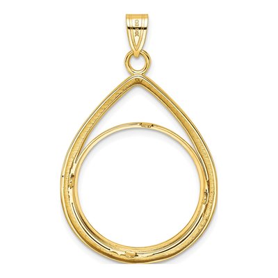 14K Yellow Gold Coin Bezel for 4oz Pendant – view 4