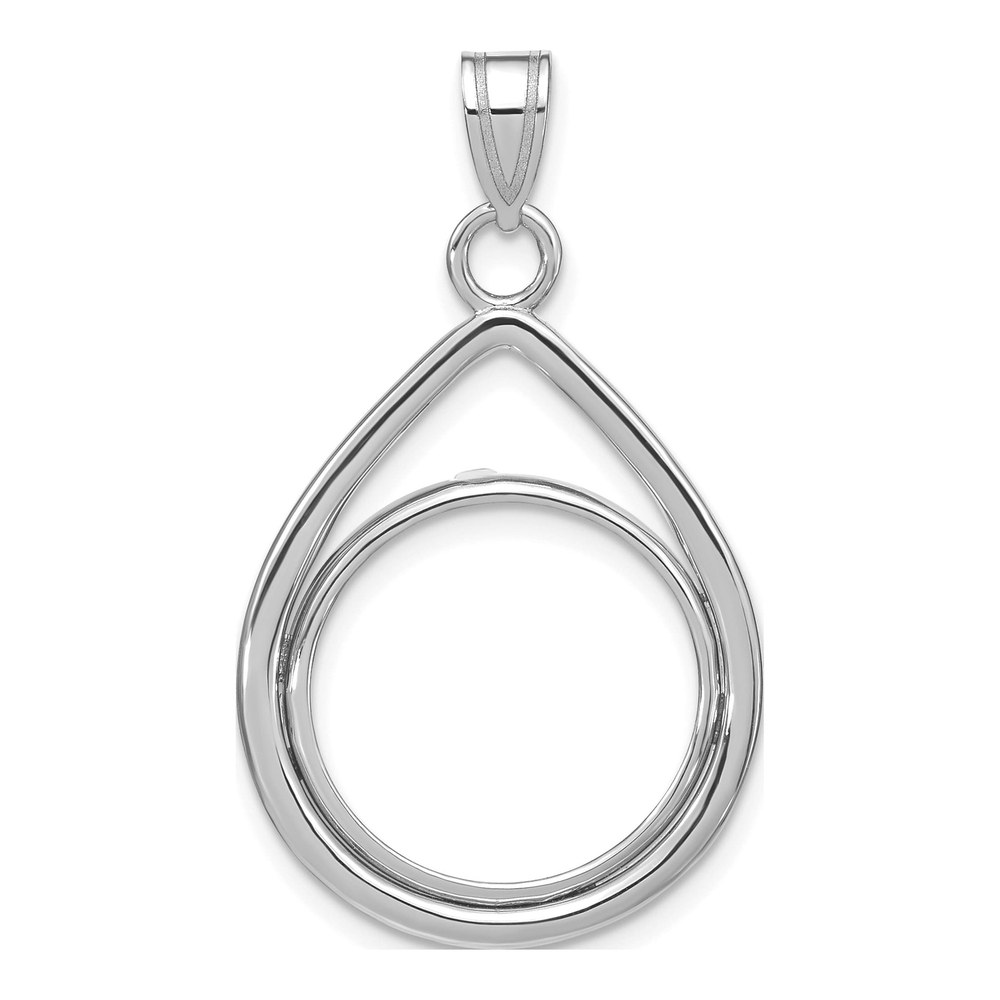 14K White Gold Coin Bezel for 10oz Eagle Coin Bezel