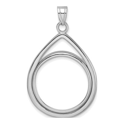 14K White Gold Coin Bezel Coin Bezel