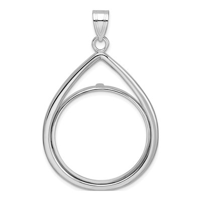 14K White Gold Coin Bezel Coin Bezel