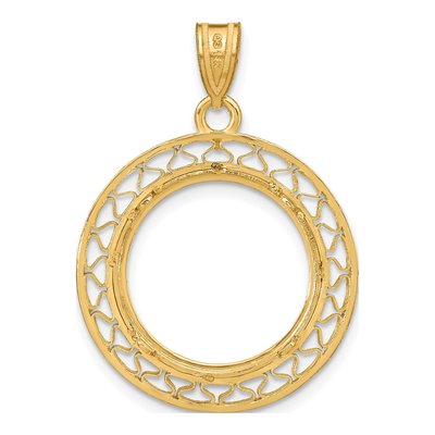 14K Yellow Gold Coin Bezel Coin Bezel – view 3