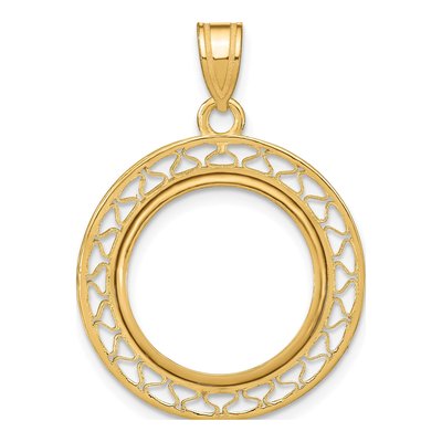 14K Yellow Gold Coin Bezel Coin Bezel