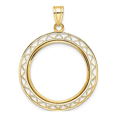 14K Yellow Gold Coin Bezel Coin Bezel