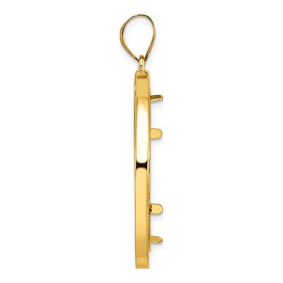 14K Yellow Gold Coin Bezel Coin Bezel – view 3