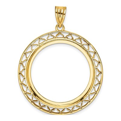14K Yellow Gold Coin Bezel Coin Bezel – view 4