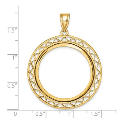 14K Yellow Gold Coin Bezel Coin Bezel – view 5