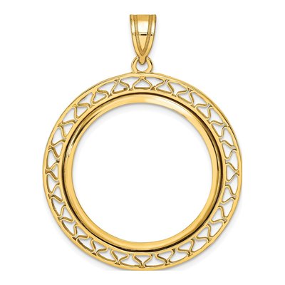 14K Yellow Gold Coin Bezel Coin Bezel