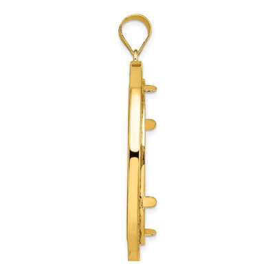 14K Yellow Gold Prong Coin Bezel Coin Bezel – view 3