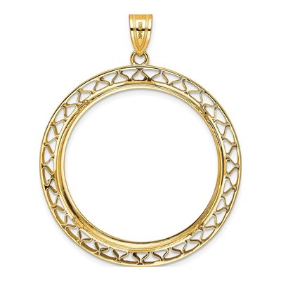14K Yellow Gold Prong Coin Bezel Coin Bezel – view 4