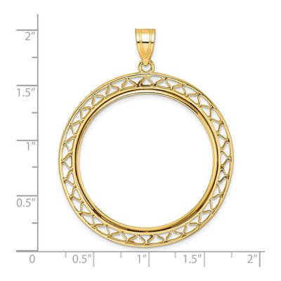 14K Yellow Gold Prong Coin Bezel Coin Bezel – view 5