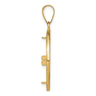 14K Yellow Gold Coin Bezel for 10oz Pendant – view 3