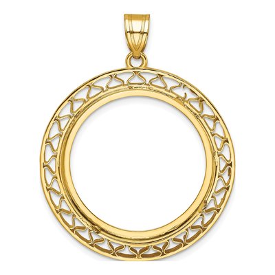 14K Yellow Gold Oz Coin Bezel Pendant – view 3