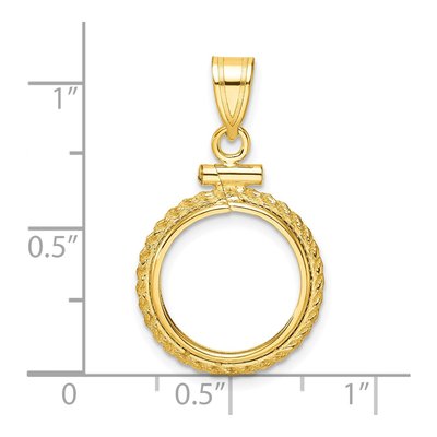 14K Yellow Gold Screw Top Coin Bezel Coin Bezel – view 4