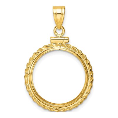 14K Yellow Gold Coin Bezel Coin Bezel – view 4
