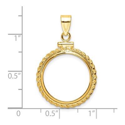 14K Yellow Gold Coin Bezel Coin Bezel – view 5