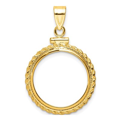 14K Yellow Gold Coin Bezel Coin Bezel
