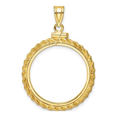 14K Yellow Gold Coin Bezel Coin Bezel – view 4