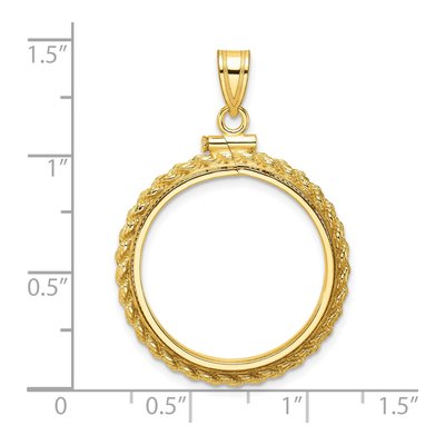 14K Yellow Gold Coin Bezel Coin Bezel – view 5
