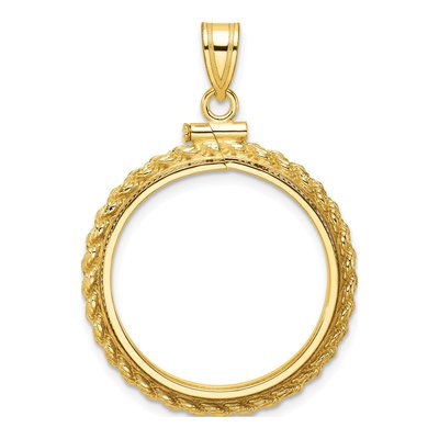14K Yellow Gold Coin Bezel Coin Bezel