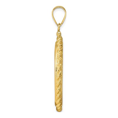14K Yellow Gold Rope Coin Bezel Coin Bezel – view 2