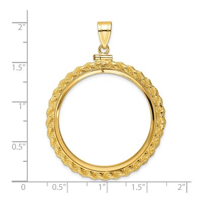 14K Yellow Gold Coin Bezel for Eagle 1oz Coin Bezel – view 5