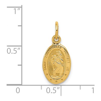 14K Yellow Gold Saint Christopher Pendant – view 5