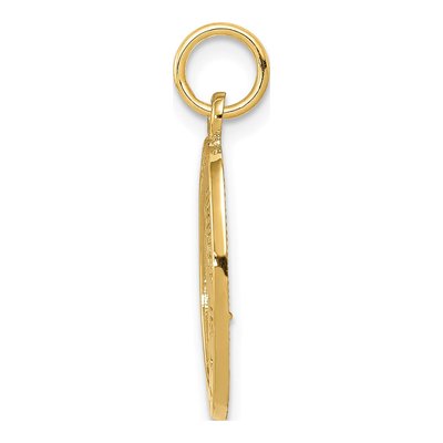14K Yellow Gold Saint Christopher Oval Charm – view 3