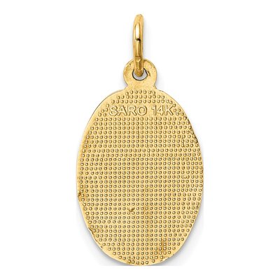 14K Yellow Gold Saint Christopher Oval Charm – view 5