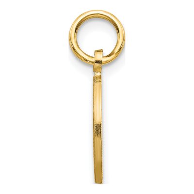 14K Yellow Gold Star of David Circle Charm – view 3