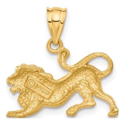 14K Yellow Gold Lion Pendant – view 4
