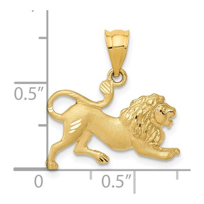 14K Yellow Gold Lion Pendant – view 5